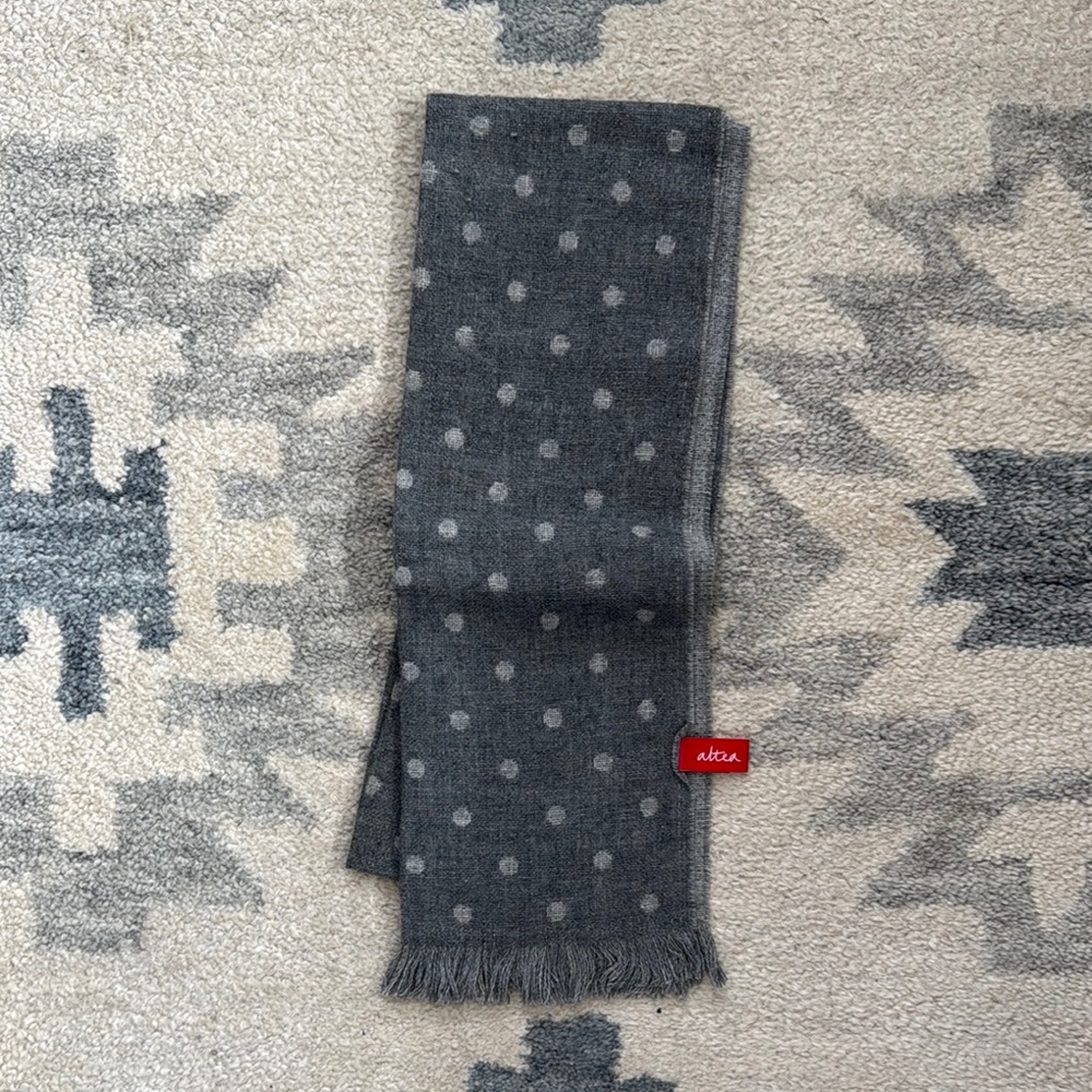 Gray Polka Dot Scarf by Altea